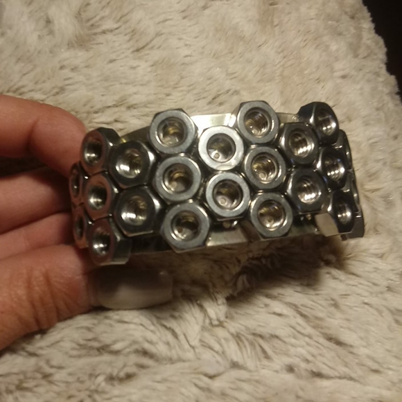 Cool Silver Nuts Bracelet Different Mens - Picture 13 of 16